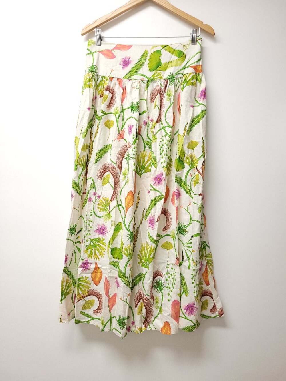 Rachel Zoe 100% Print Midi Sirt Size L